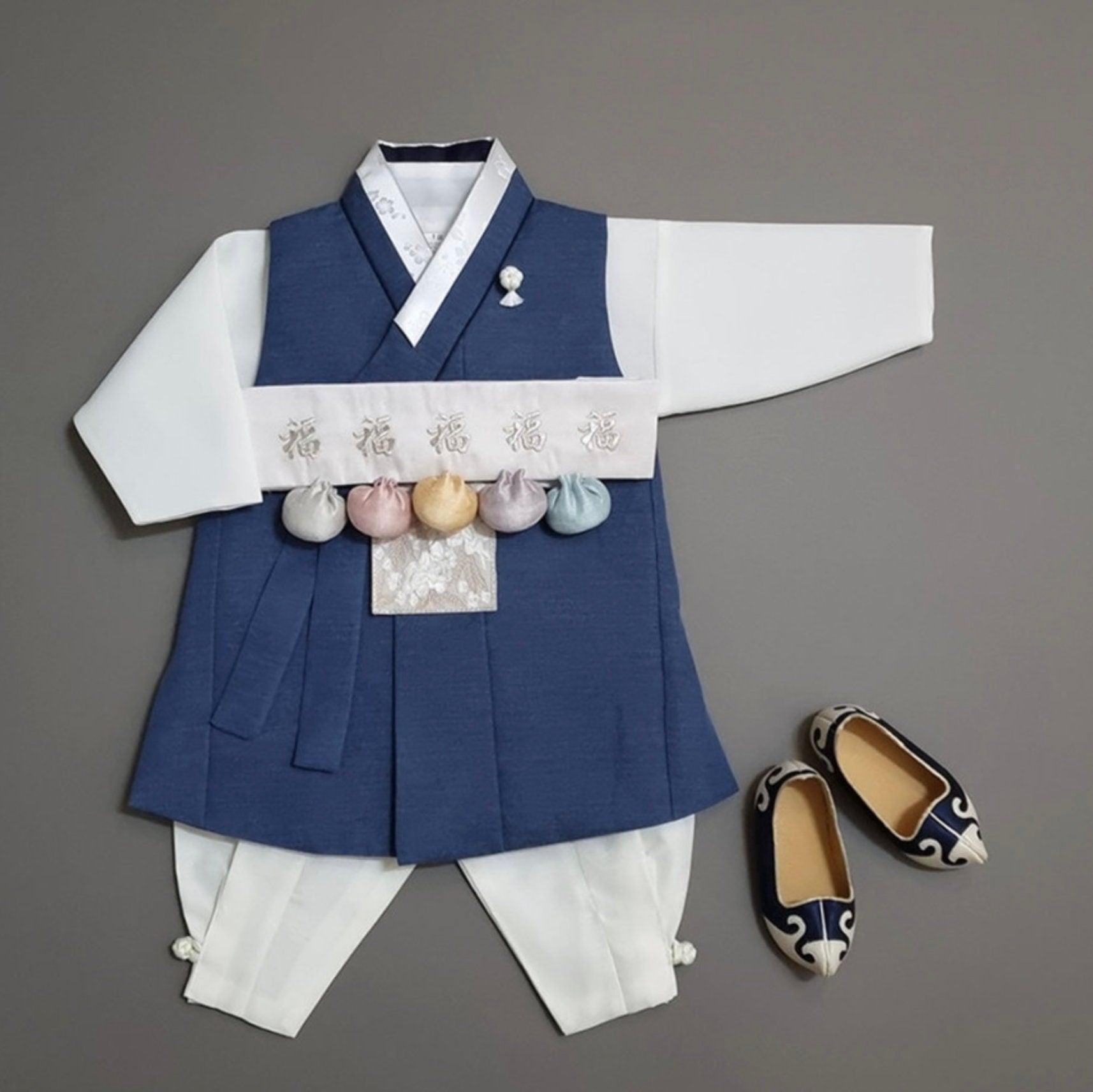 Yusin Coral Solid Boy Hanbok (100D-15YR) - Native Korean