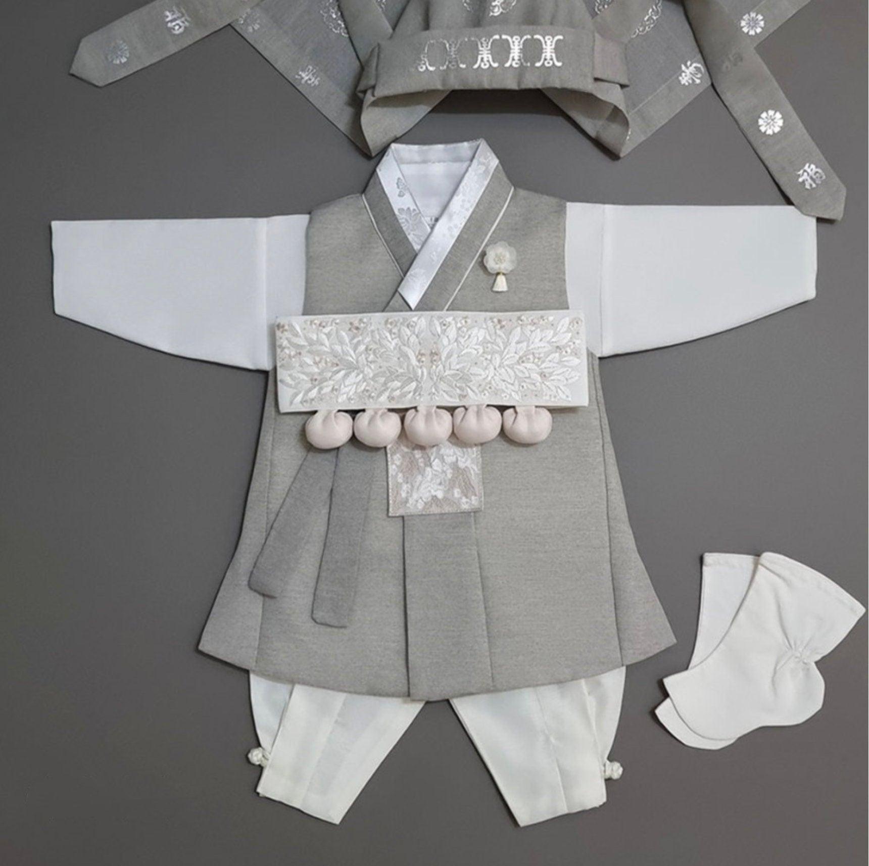 Yusin Khaki Solid Boy Hanbok (100D-15YR) - Native Korean