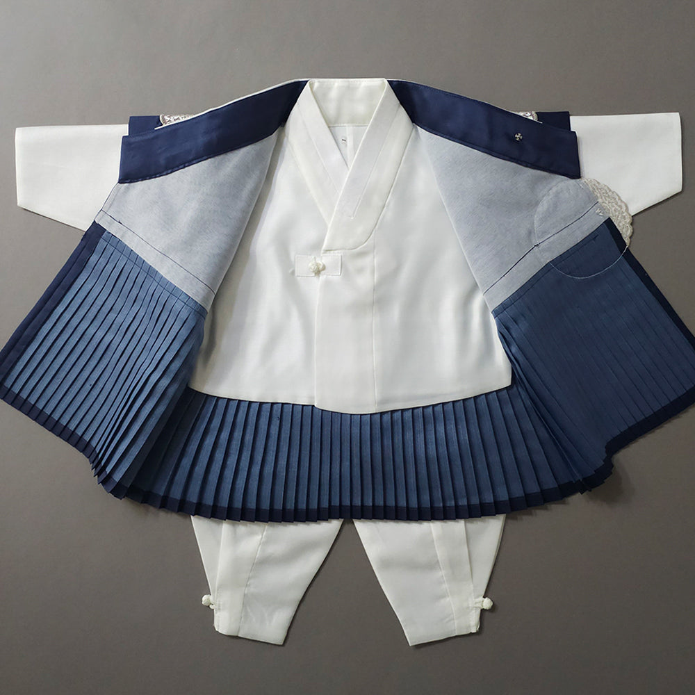 Sungkoon Pleated Navy Boy Hanbok (100D-10YR)