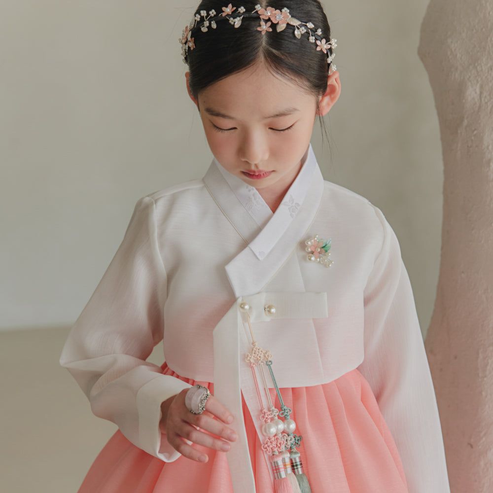 Blossom Coral Girl Hanbok (1-10YR)