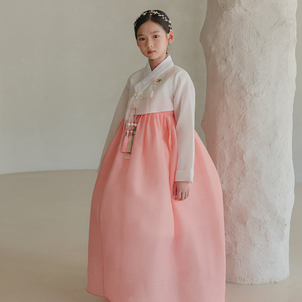 Blossom Coral Girl Hanbok (1-10YR)