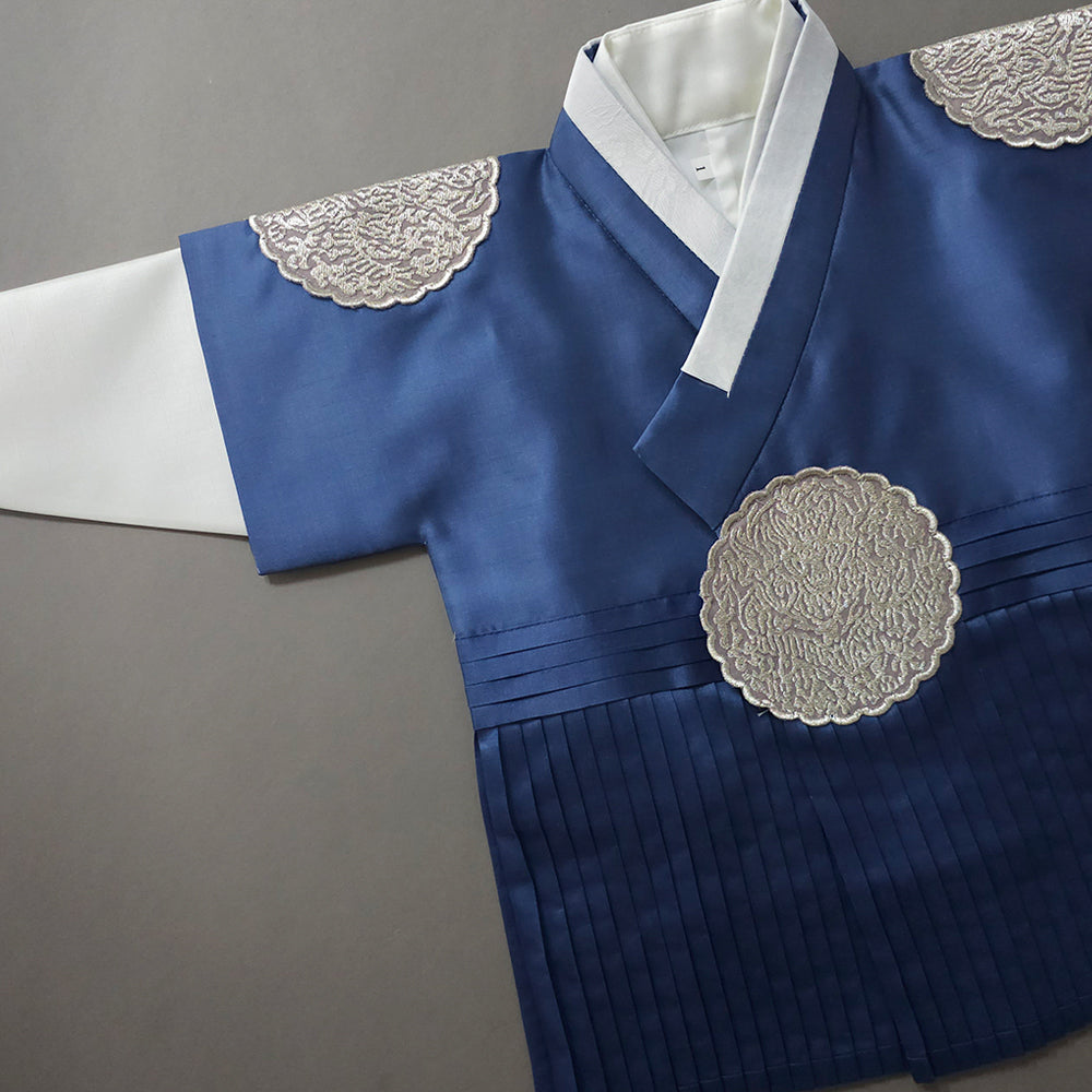 Sungkoon Pleated Blue Boy Hanbok (100D-10YR)