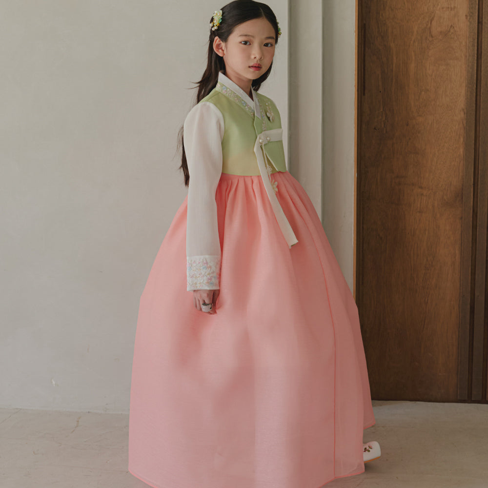 Soyoon Green Coral Girl Hanbok (1-15YR)