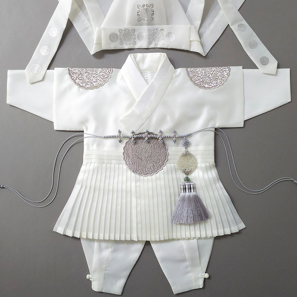 Sungkoon Pleated Ivory Boy Hanbok (100D-10YR)