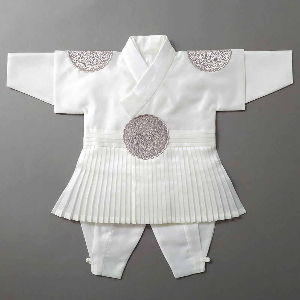 Sungkoon Pleated Ivory Boy Hanbok (100D-10YR)