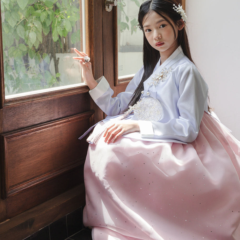 Pearl Sky Pink Girl Hanbok (1-10YR)