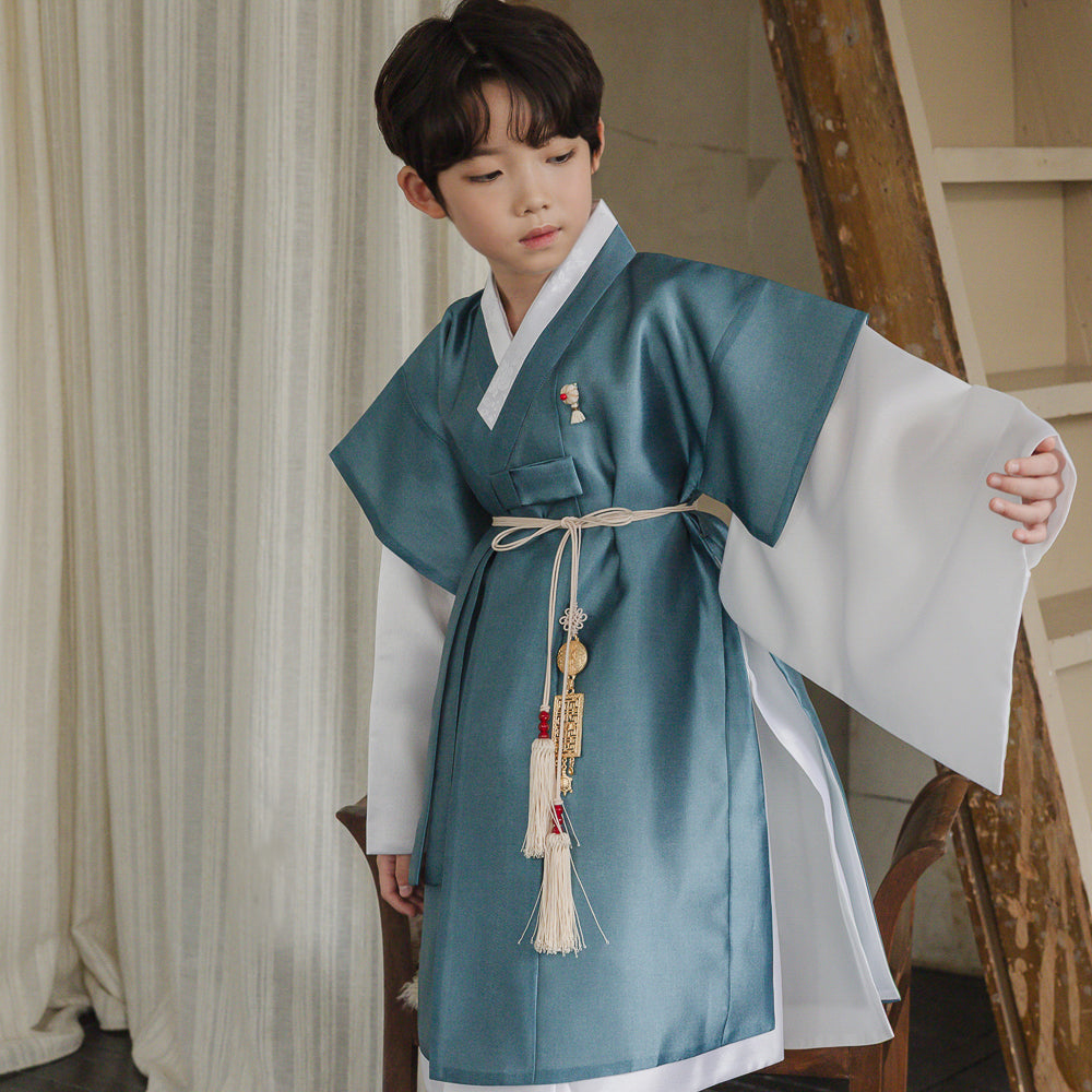 Gunyun Teal Dopo Boy Hanbok (4-10YR)