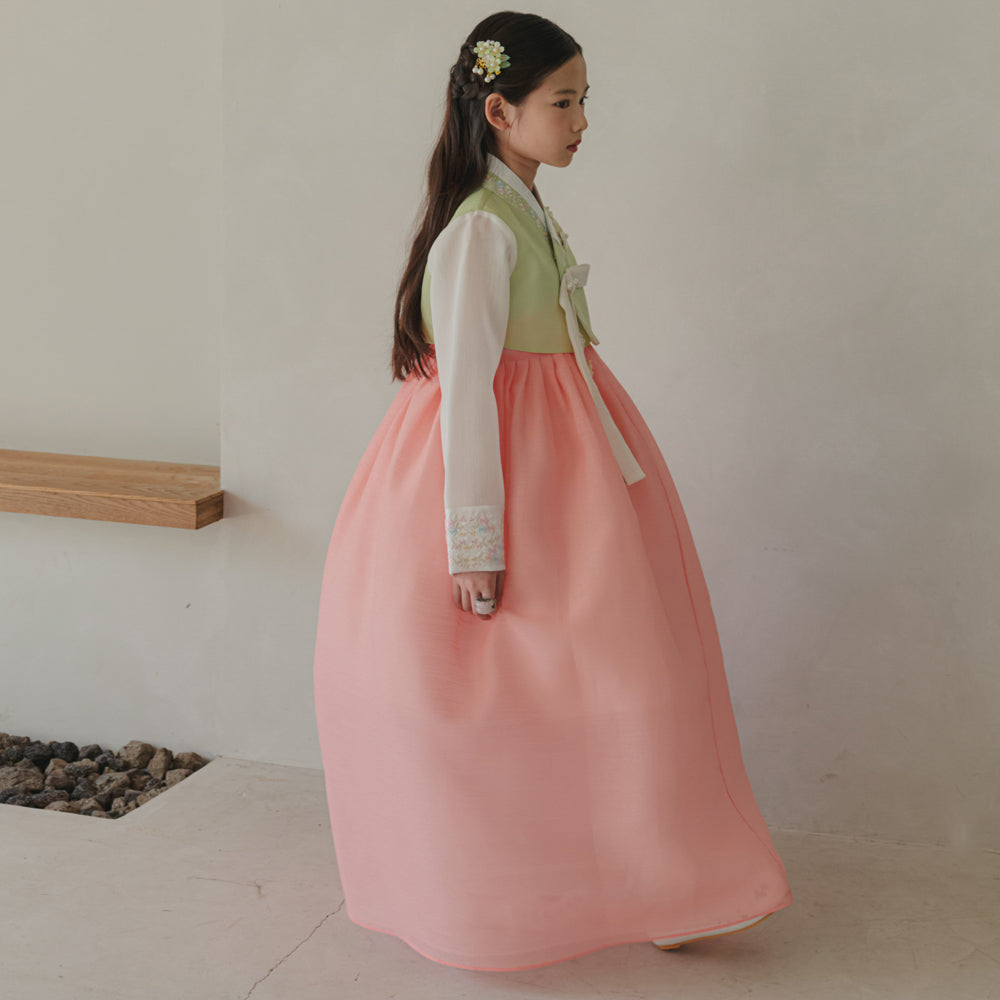 Soyoon Green Coral Girl Hanbok (1-15YR)