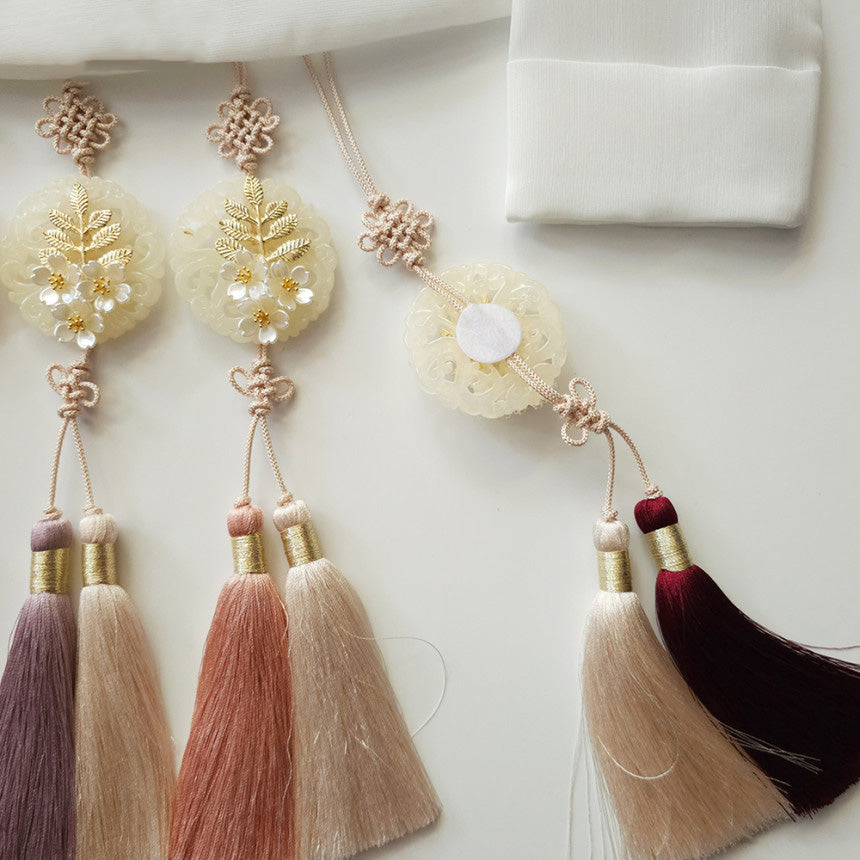 Floral Jade Tassel Norigae