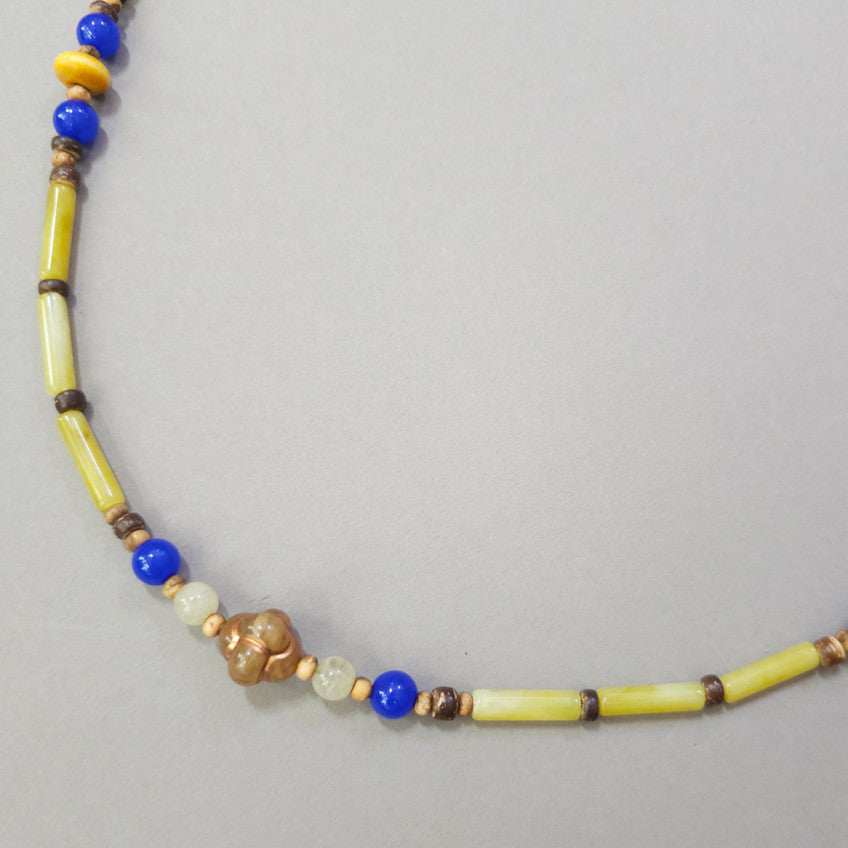 Natural Stone Gat String - Yellow