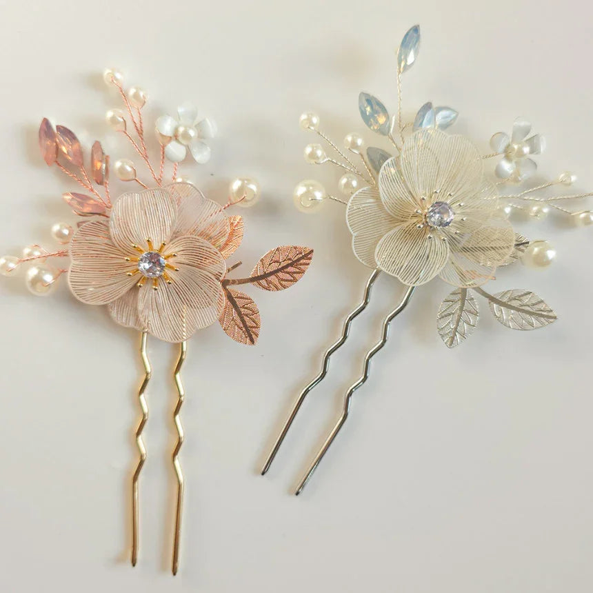 Floral U-Shaped Hairpin - Native Korean