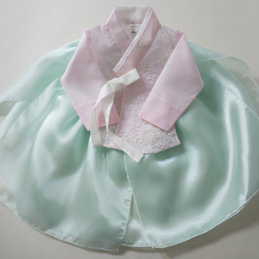 Paige Mint Girl Dress Hanbok