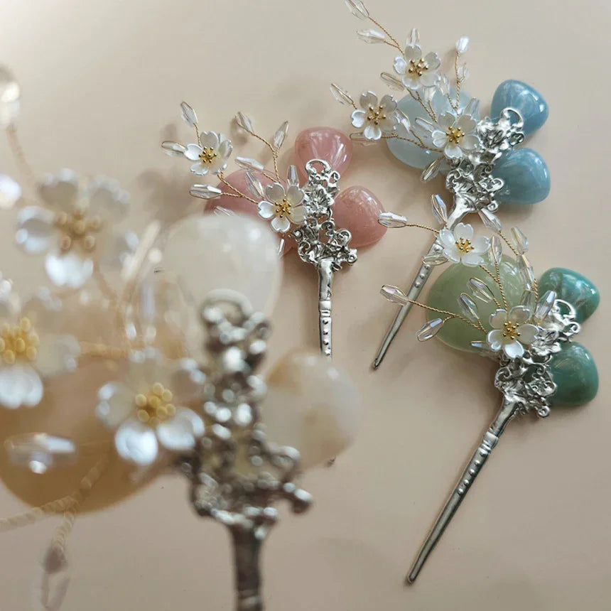 Jade Floral Hairpin - Native Korean