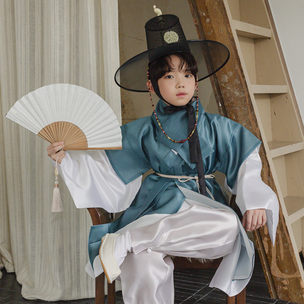 Gunyun Teal Dopo Boy Hanbok (4-10YR)