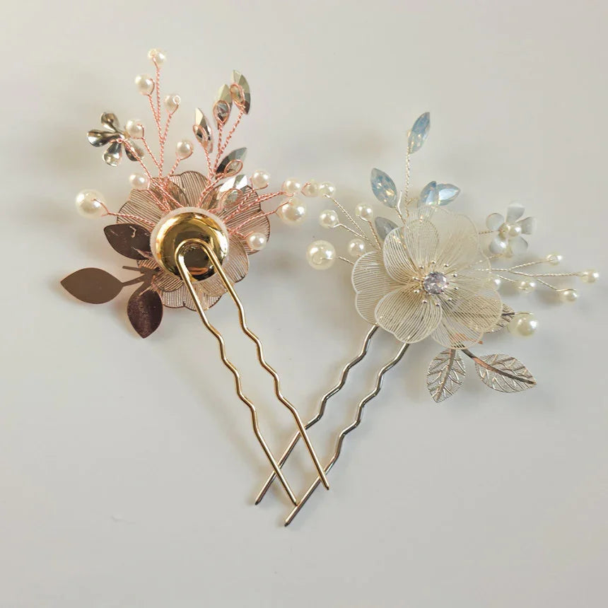 Floral U-Shaped Hairpin - Native Korean