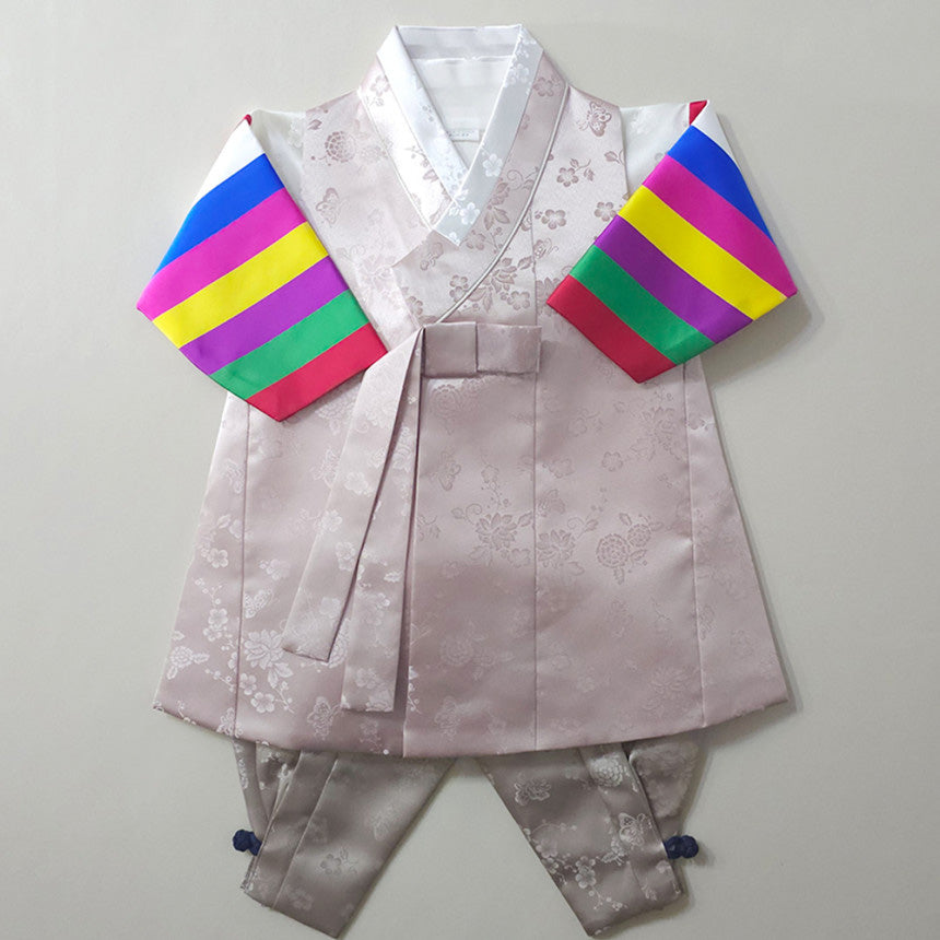Minjae Saekdong Pink Beige Boy Hanbok (100D-10YR)