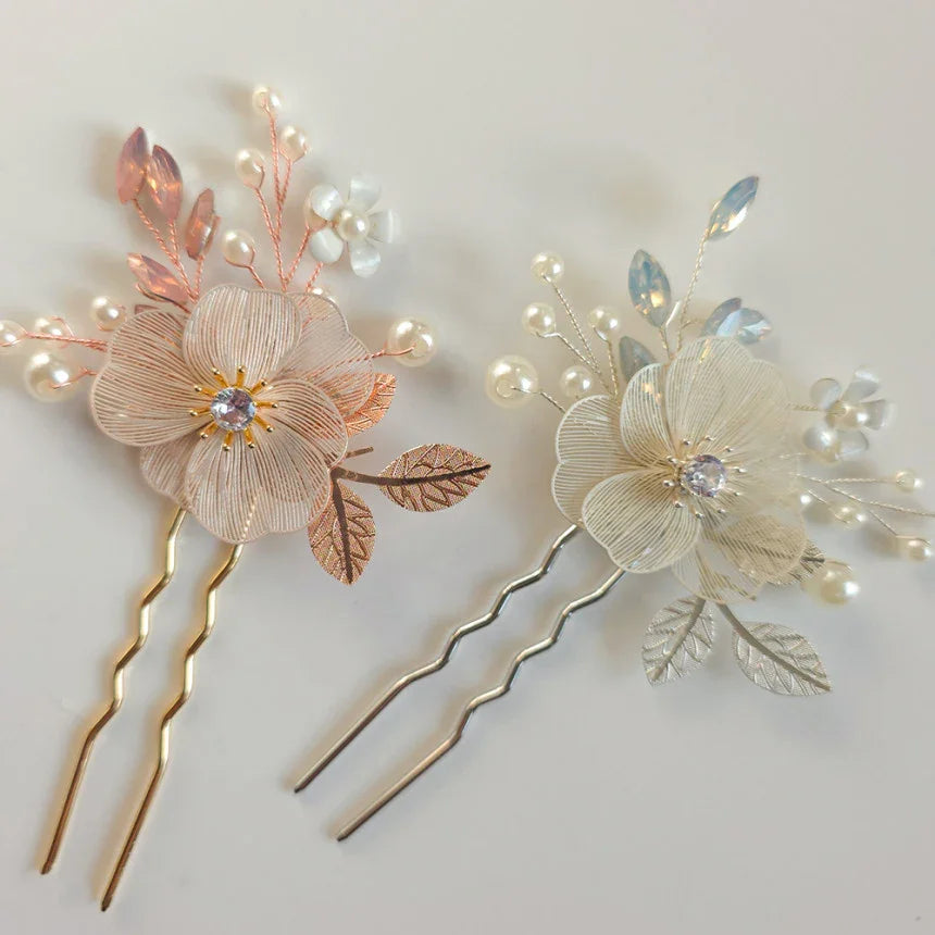 Floral U-Shaped Hairpin - Native Korean