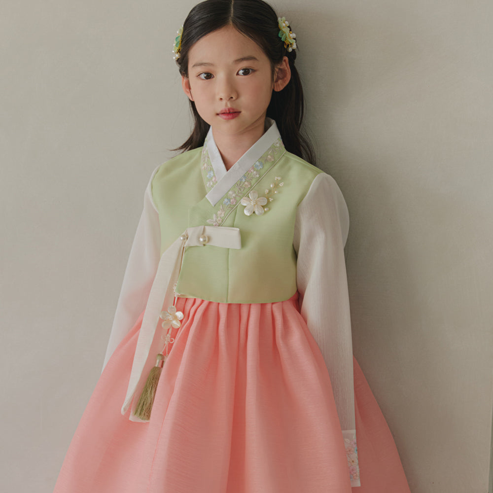 Soyoon Green Coral Girl Hanbok (1-15YR)