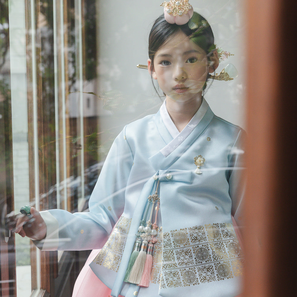 Myoung Sky Pink Girl Hanbok (1-10YR)