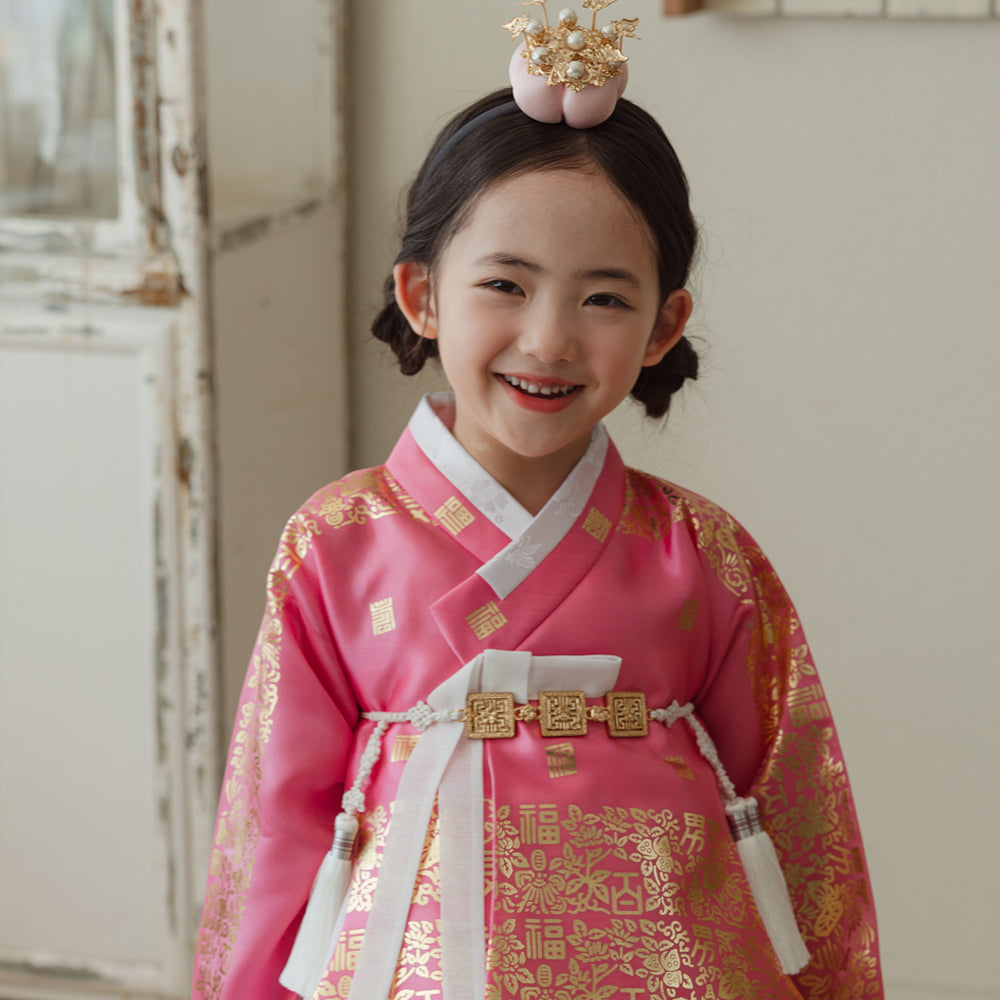 Moorin Pink Dangui Girl Hanbok (1-12YR)