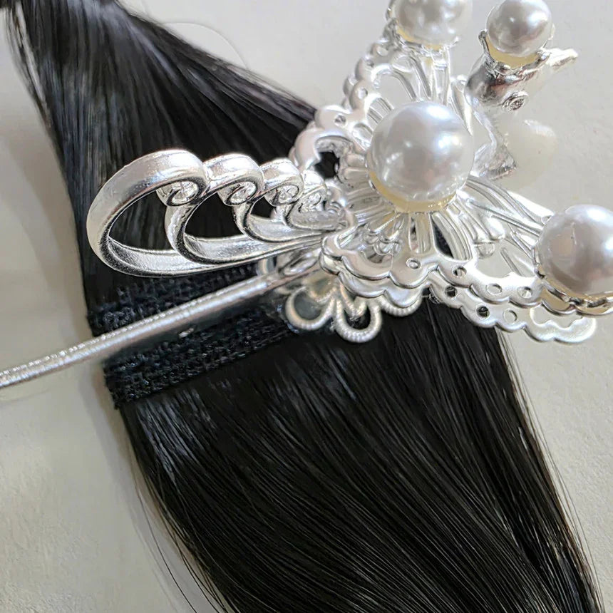Pearl Phoenix Wreath Hairpiece - Native Korean