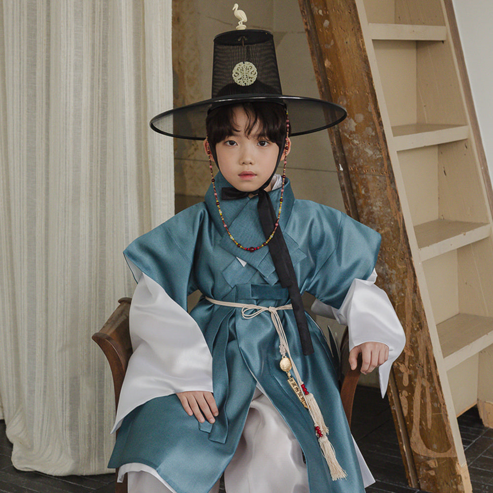 Gunyun Teal Dopo Boy Hanbok (4-10YR)