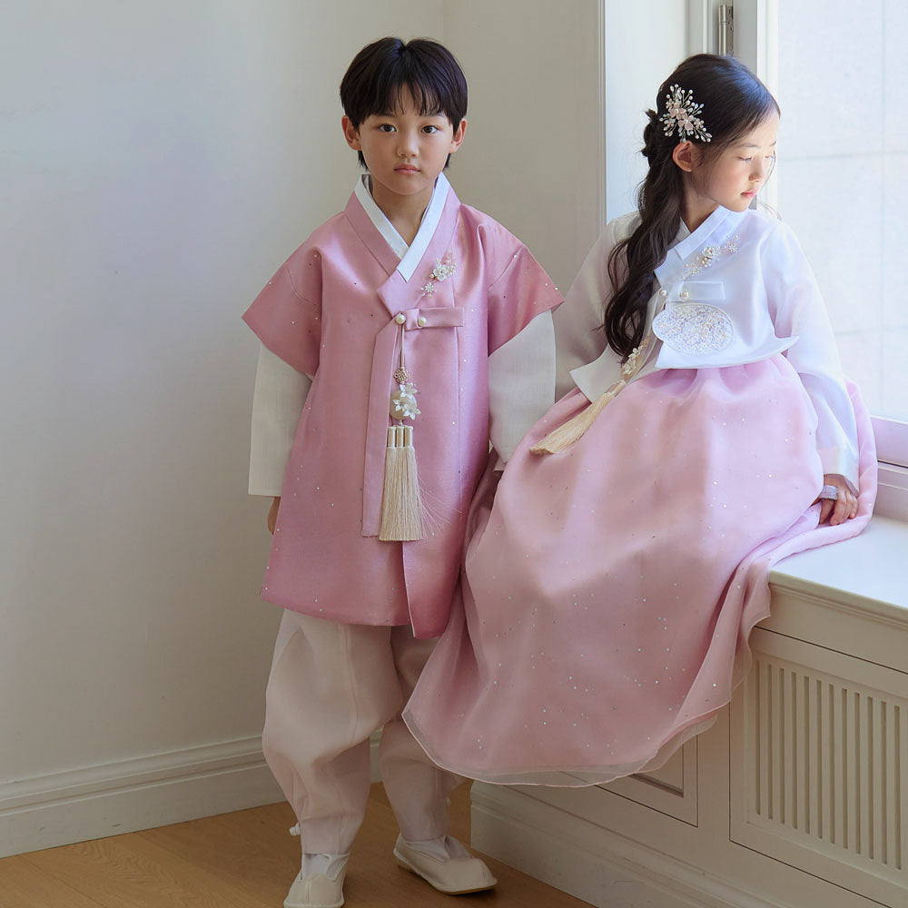 Pearl Pink Girl Hanbok (1-10YR)