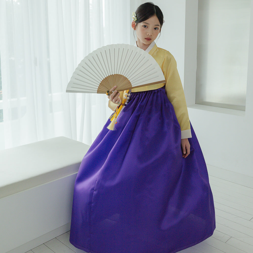 Boye Yellow Purple Girl Hanbok (1-10YR)