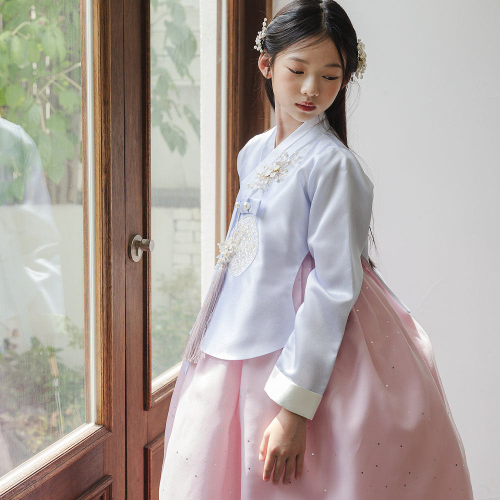 Pearl Sky Pink Girl Hanbok (1-10YR)