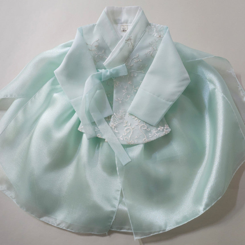 Paige Mint Girl Dress Hanbok