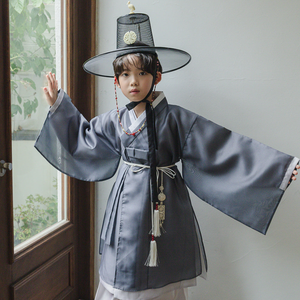 Gunyun Gray Dopo Boy Hanbok (4-10YR)