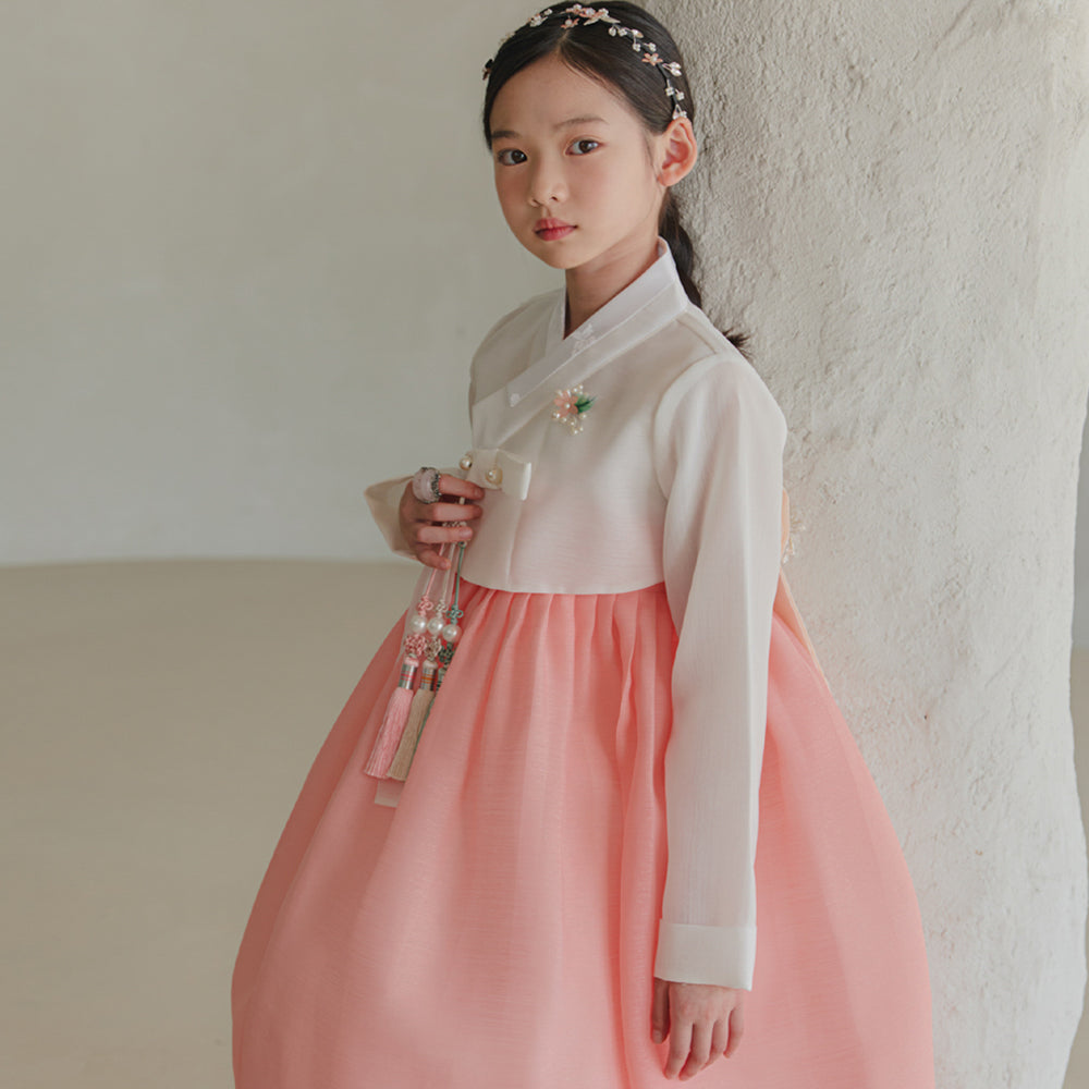 Blossom Coral Girl Hanbok (1-10YR)