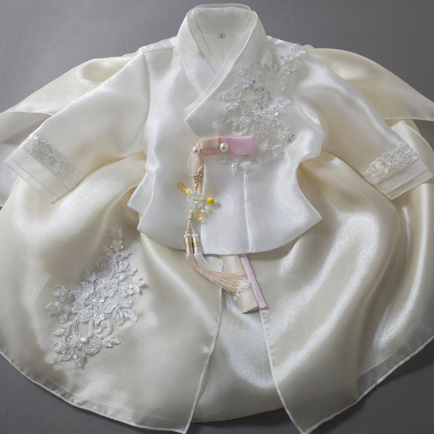 Hazel Embroidered Dress Girl Hanbok