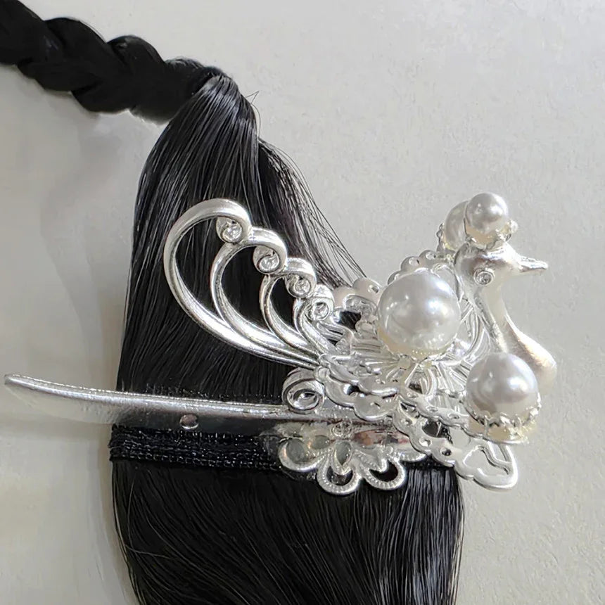 Pearl Phoenix Wreath Hairpiece - Native Korean