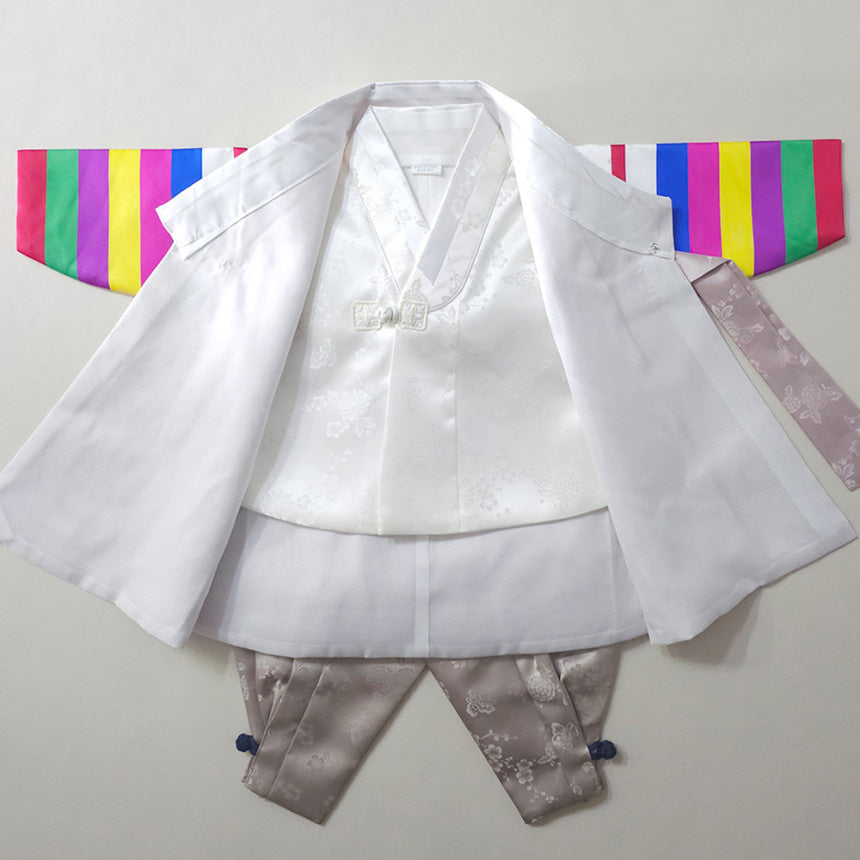 Minjae Saekdong Pink Beige Boy Hanbok (100D-10YR)
