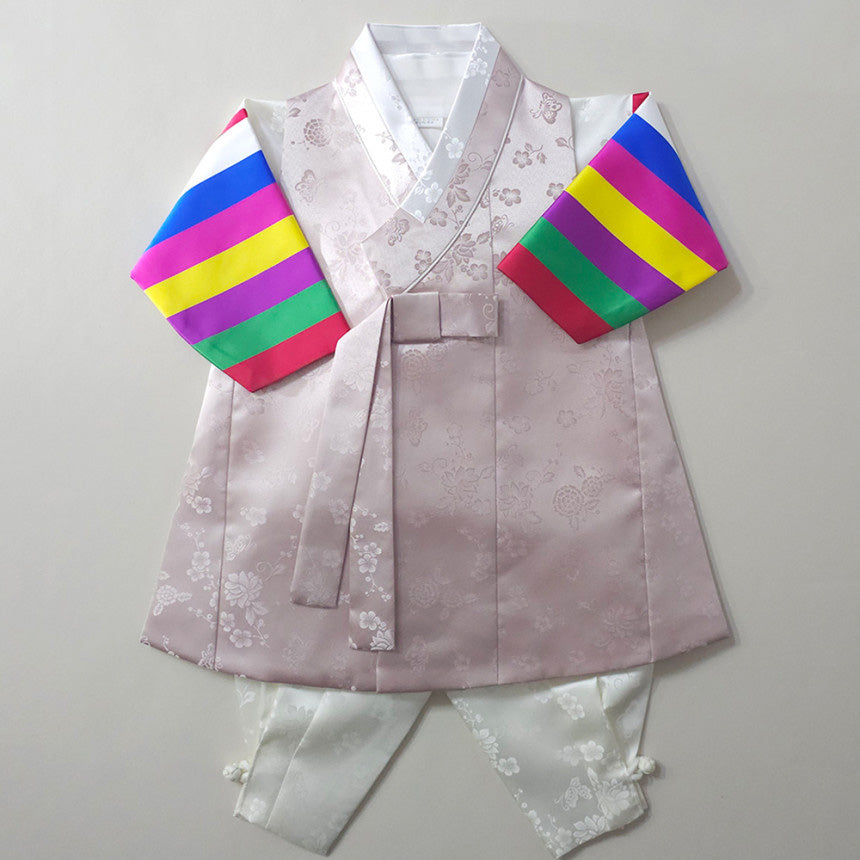 Minjae Saekdong Pink Beige Boy Hanbok (100D-10YR)