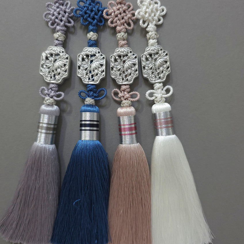 Silver Bamboo Tassel Norigae