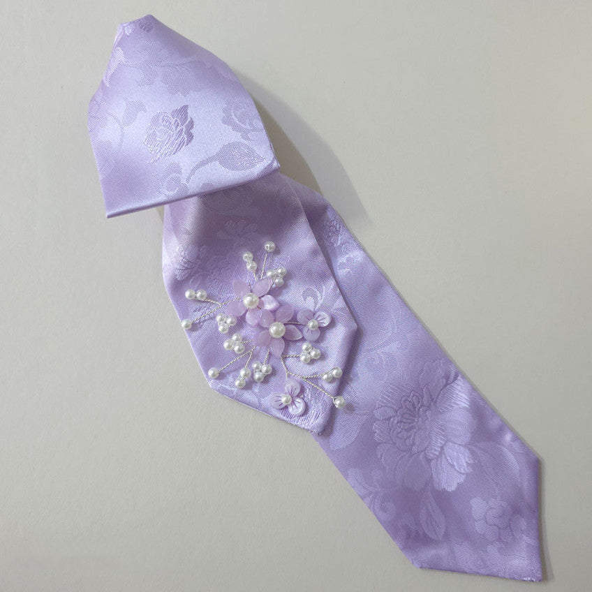 Lavender Floral Hair Tie