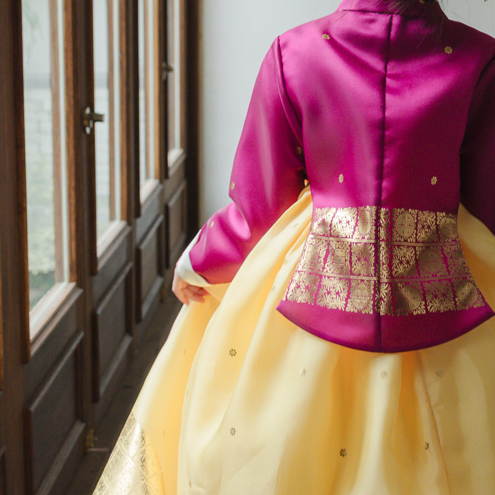 Myoung Magenta Yellow Girl Hanbok (1-10YR)