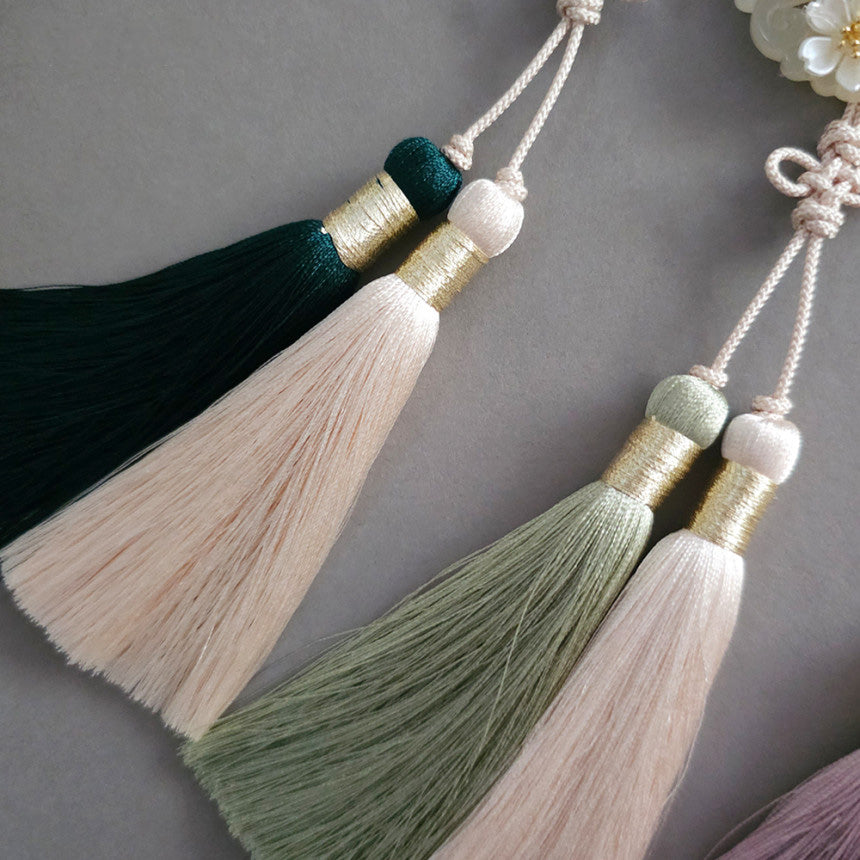 Floral Jade Tassel Norigae