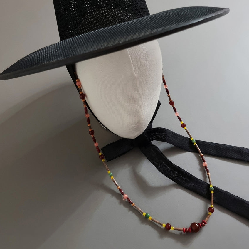 Natural Stone Gat String - Brown