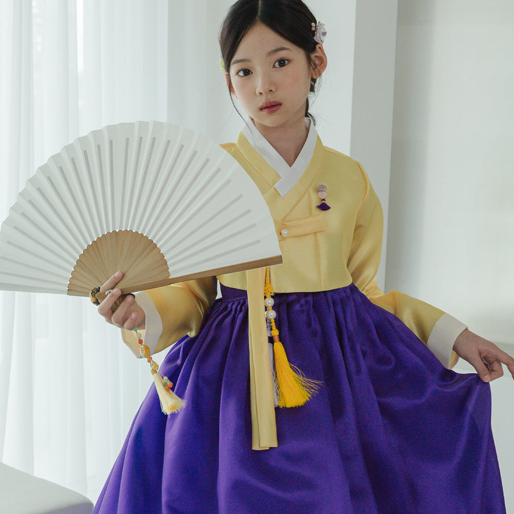 Boye Yellow Purple Girl Hanbok (1-10YR)