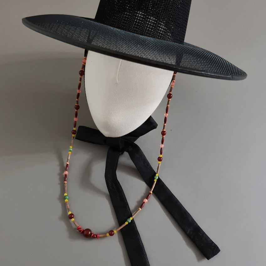 Natural Stone Gat String - Brown