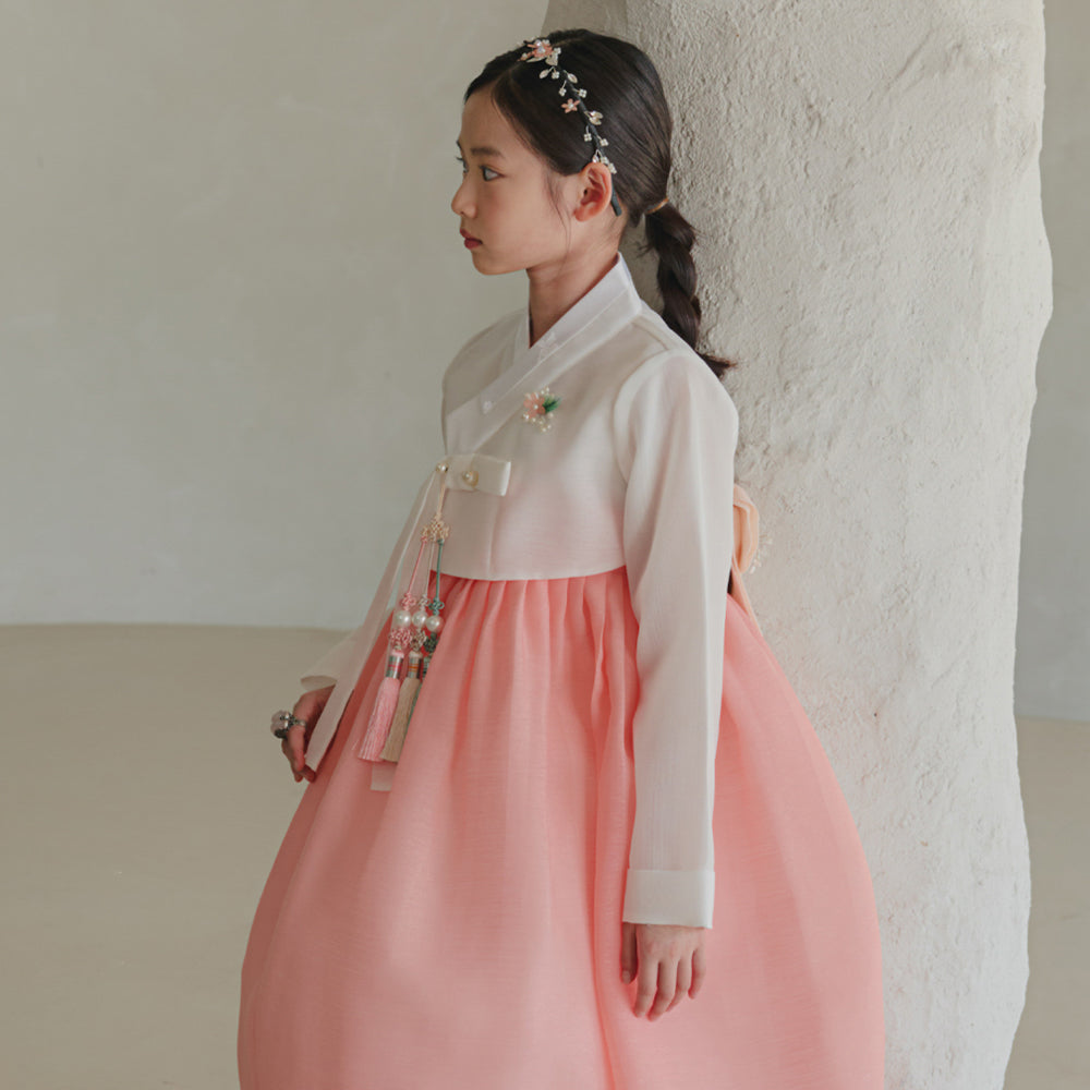 Blossom Coral Girl Hanbok (1-10YR)