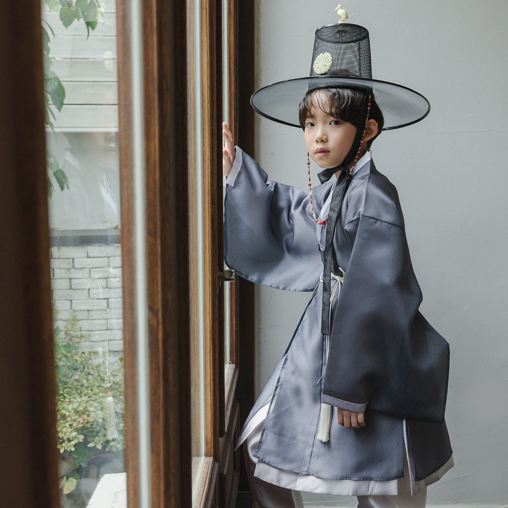 Gunyun Gray Dopo Boy Hanbok (4-10YR)