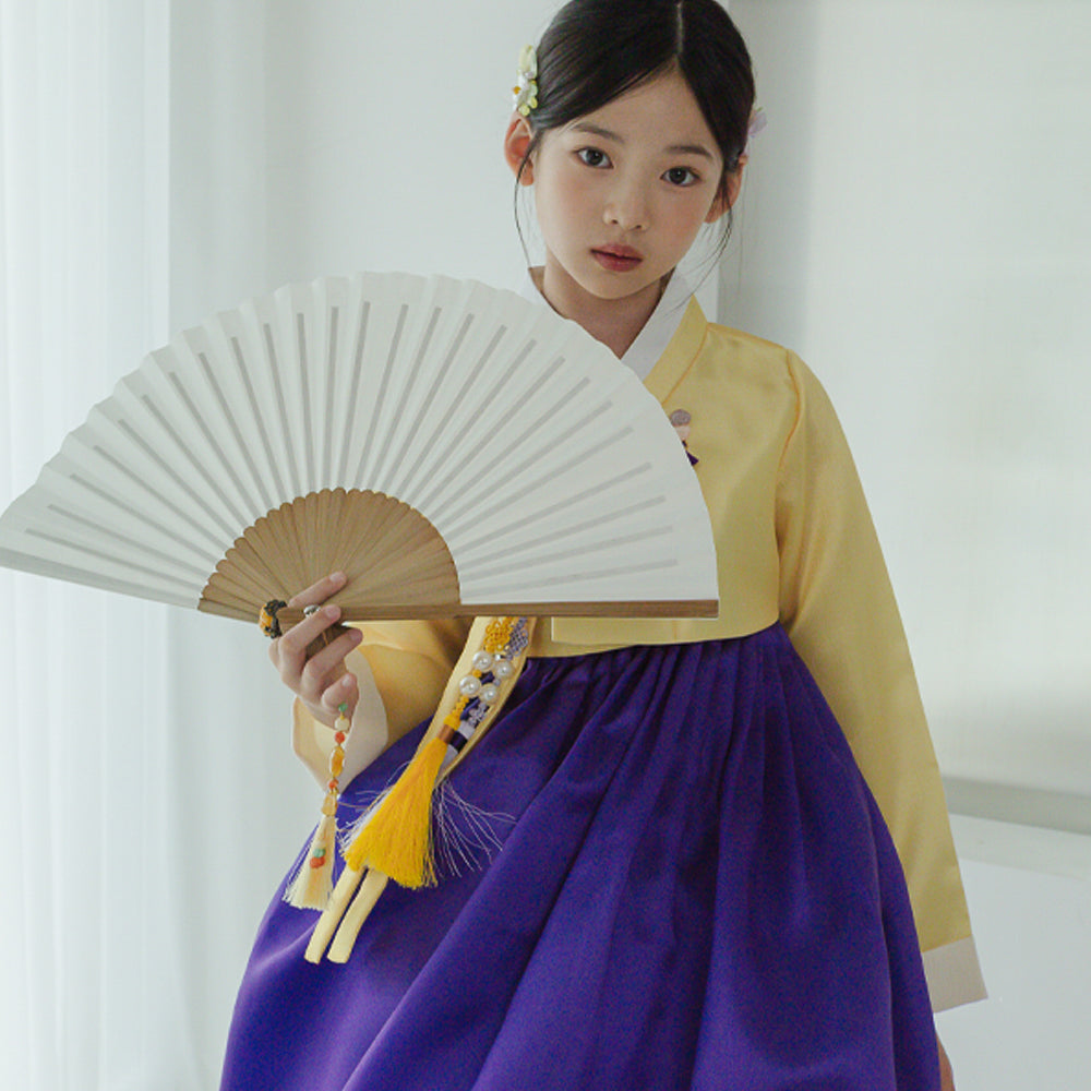 Boye Yellow Purple Girl Hanbok (1-10YR)