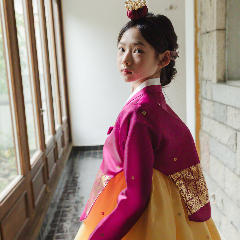 Myoung Magenta Yellow Girl Hanbok (1-10YR)