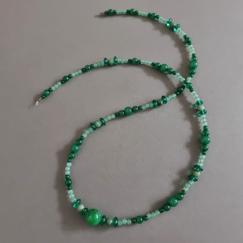 Natural Stone Gat String - Green