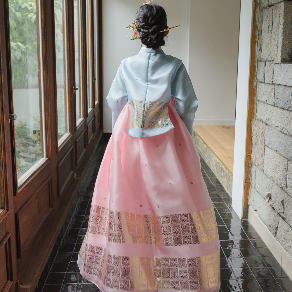 Myoung Sky Pink Girl Hanbok (1-10YR)