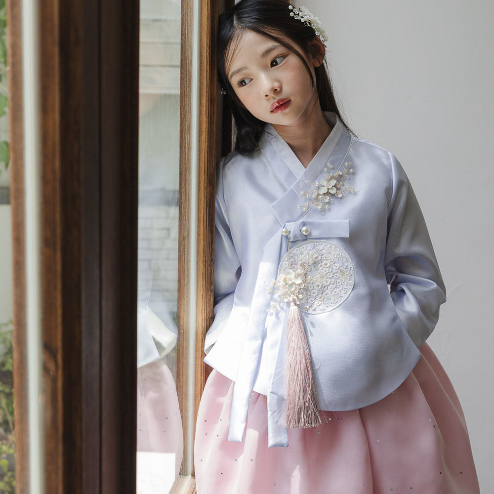 Pearl Sky Pink Girl Hanbok (1-10YR)
